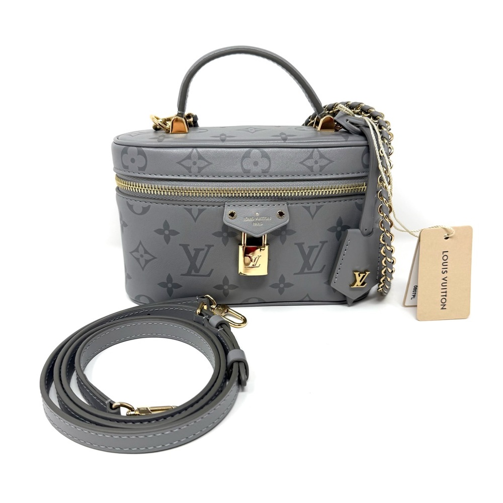 Louis Vuitton Vanity Chain Pouch Monogram Ink Trianon Gray Limited Edition